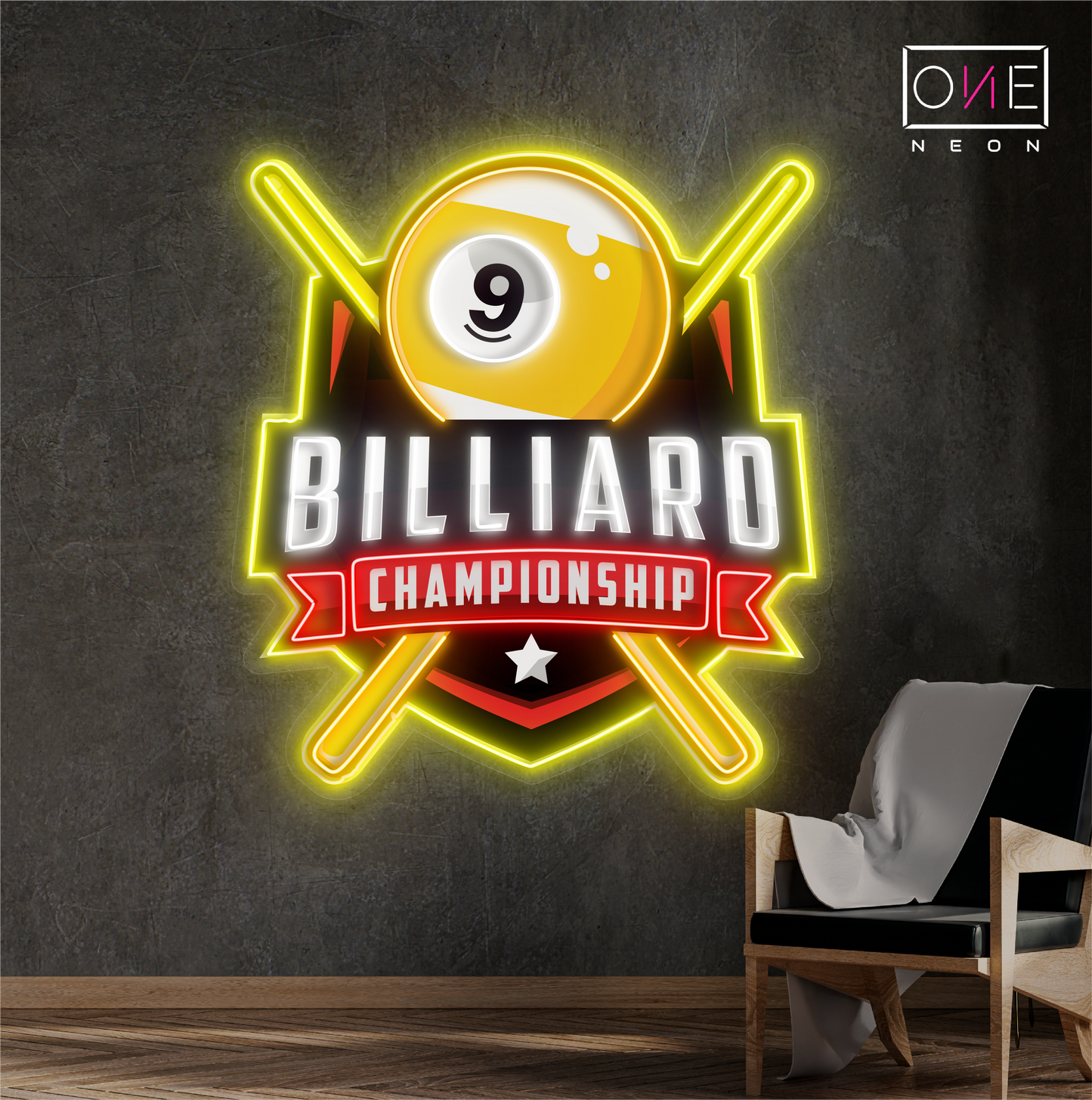 9 Ball Championship Artwork Led Neon Sign