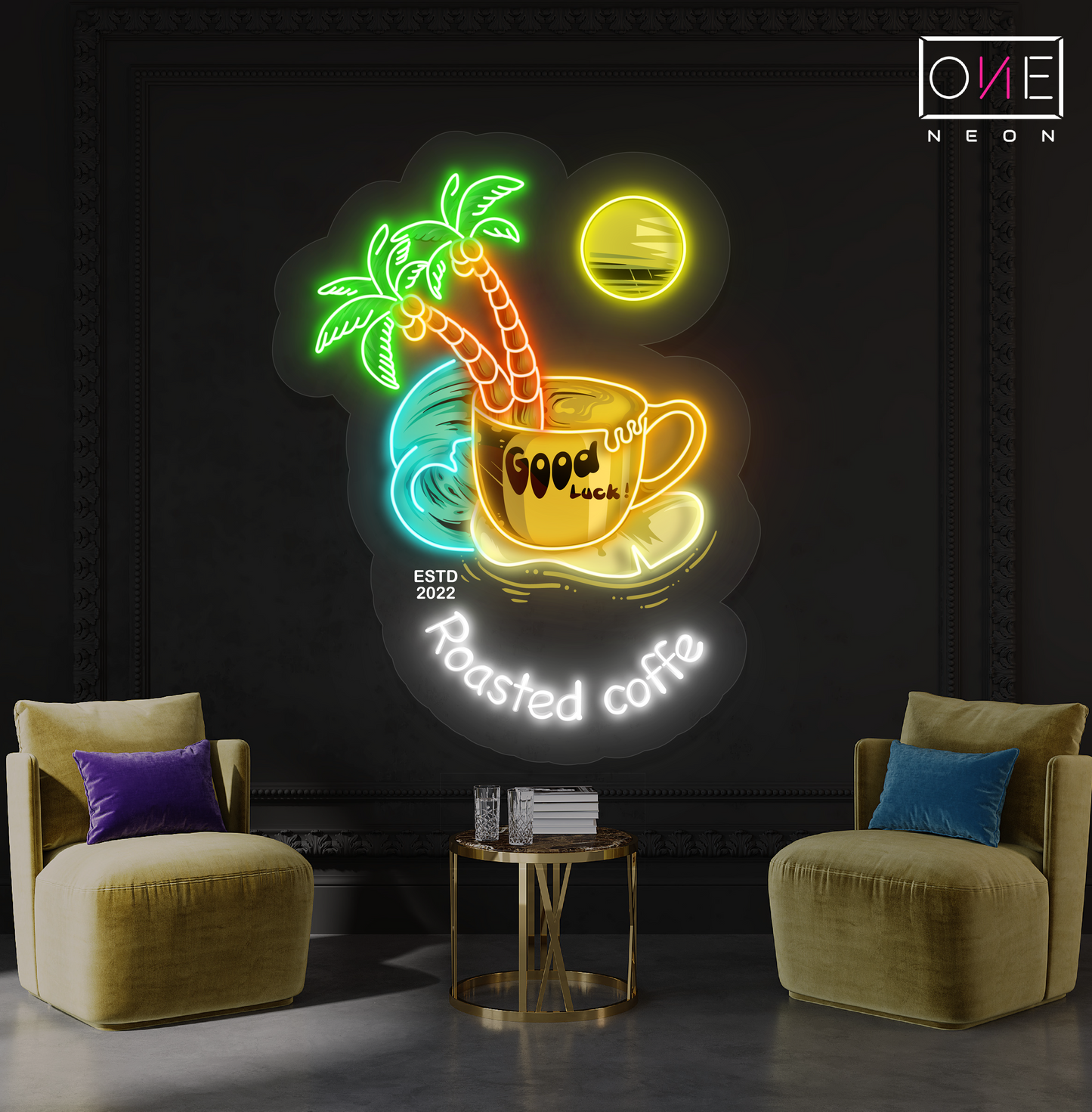 Roasted Coffee Artwork Led Neon Sign