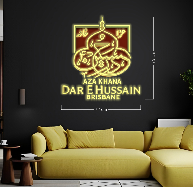 AZA KHANA | LED Neon Sign (2 indoor signs + 1 outdoor sign)