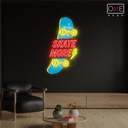 Skate More Artwork Led Neon Sign