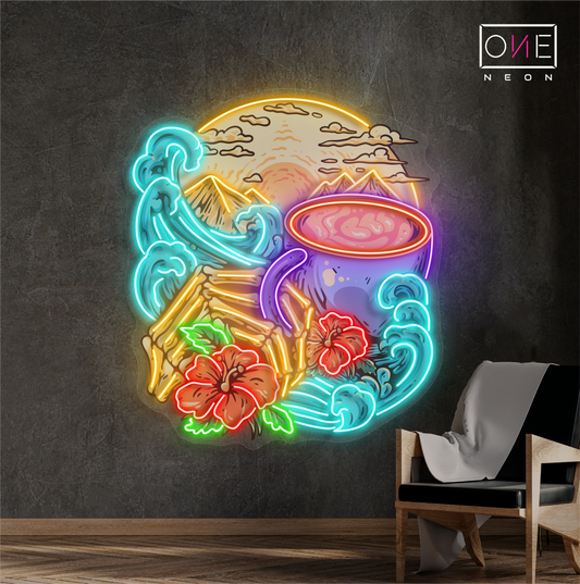 Island Breeze Coffee Artwork Led Neon Sign