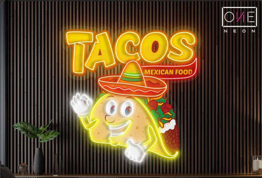 TACOS MEXICAN FOOD (WATERPROOF SIGN) | LED Neon Sign