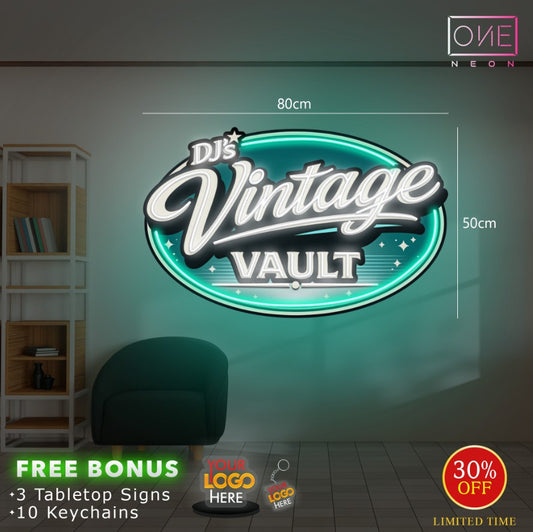 DJ'S VINTAGE VAULT | LED Neon Sign