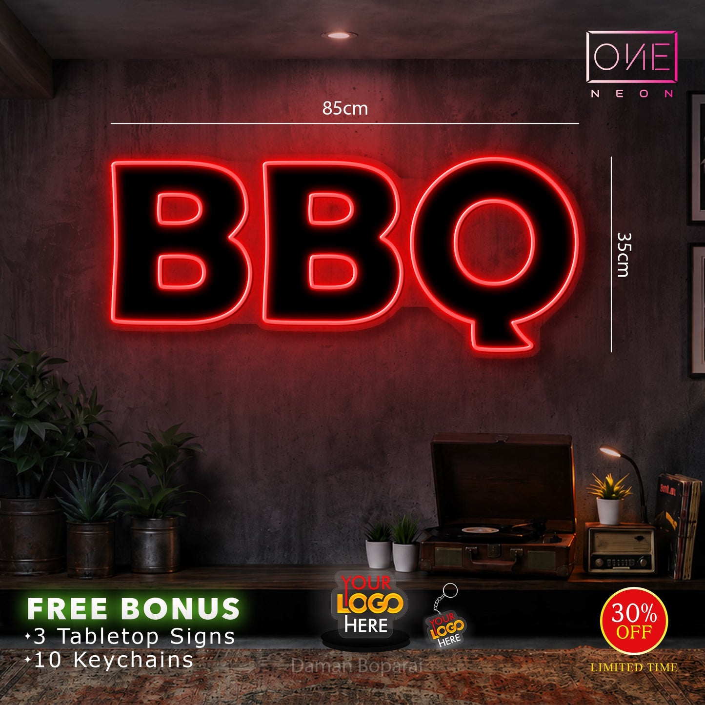 DEVIL'S PIT + BBQ | LED Neon Sign (3 signs)