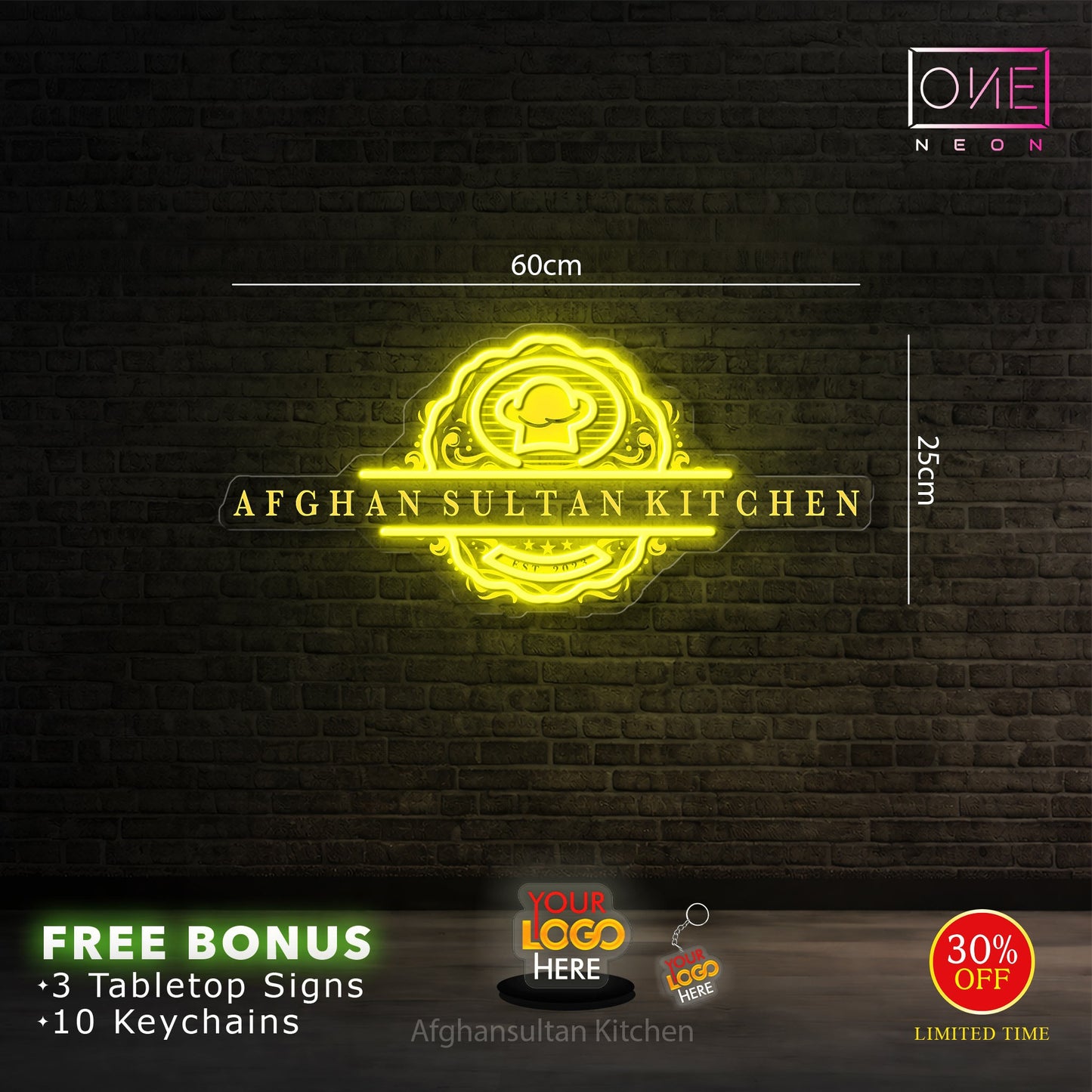 AFGHAN SULTAN KITCHEN | LED Neon Sign