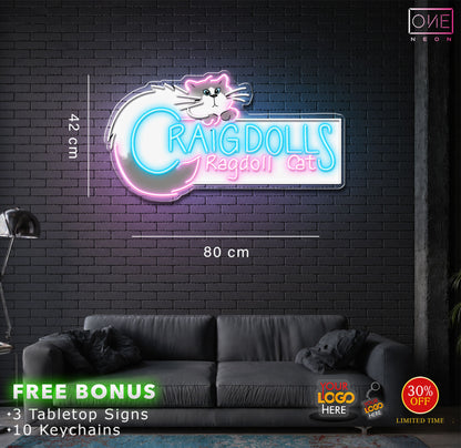 CRAIGDOLLS RAGDOLL CAT | LED Neon Sign