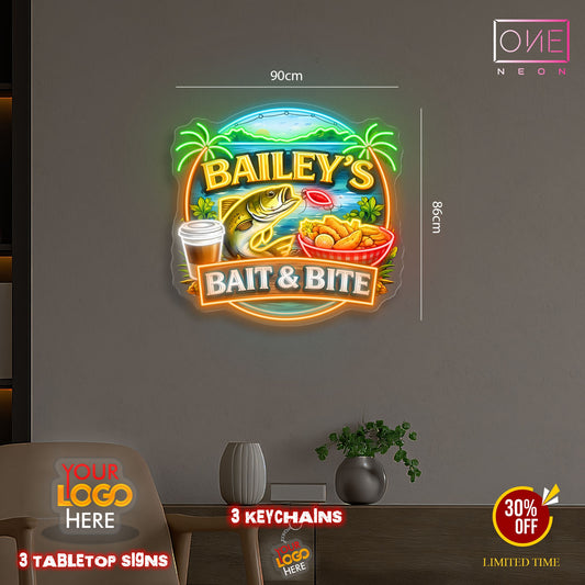 BAILEY'S BAIT & BITE | LED Neon Sign