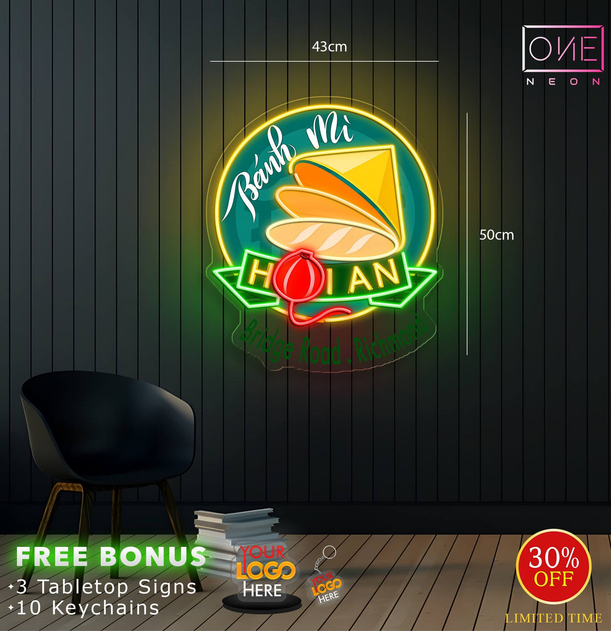 Vietnamese Food | LED Neon Sign (3 signs)