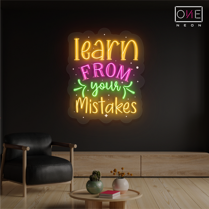 Learn From Your Mistakes Artwork Led Neon Sign