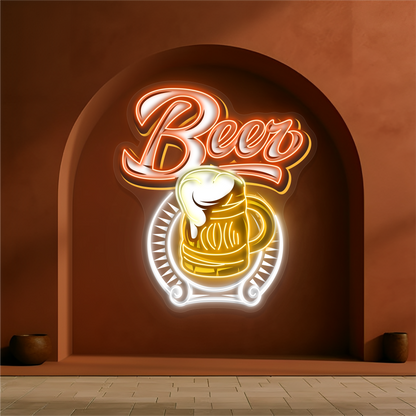 Enseigne au néon à LED Frosty Beer Artwork 