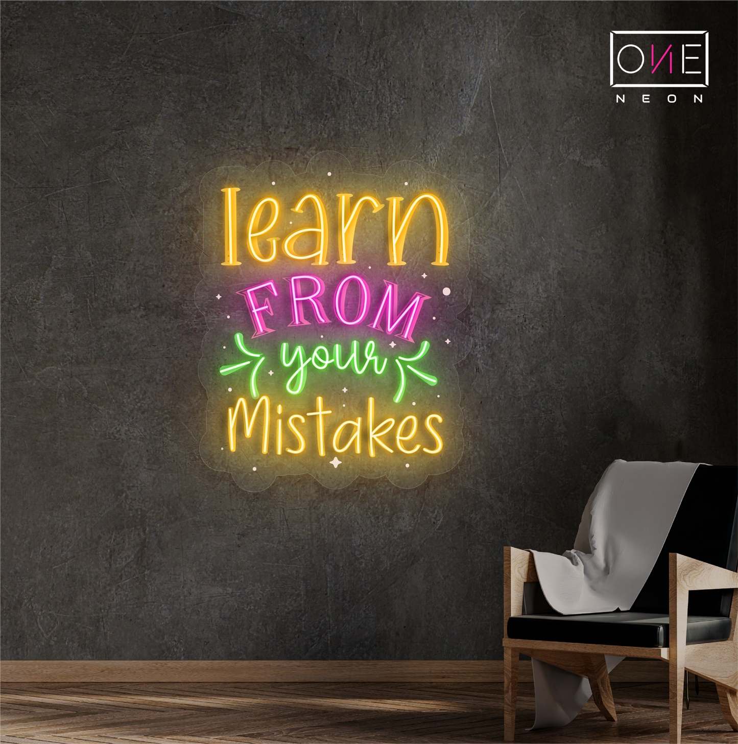 Learn From Your Mistakes Artwork Led Neon Sign