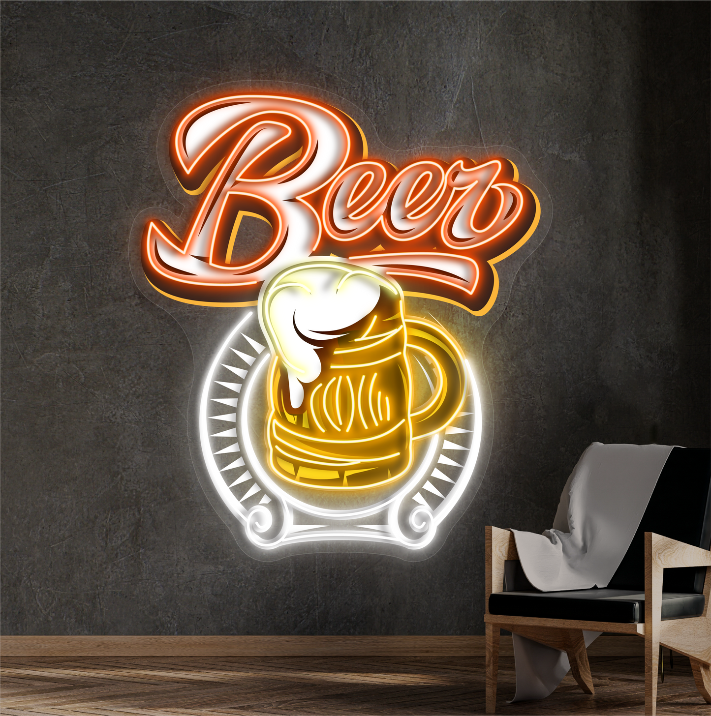 Enseigne au néon à LED Frosty Beer Artwork 