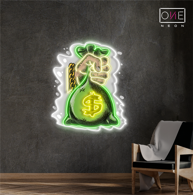 Money Grab Artwork Led Neon Sign