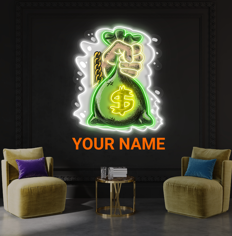 Money Grab Artwork Led Neon Sign