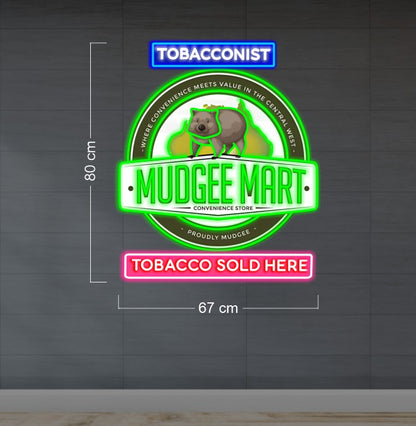 Mayfield tobacco night counter+ Tobacco sold here ( 2 signs) | LED Neon Sign