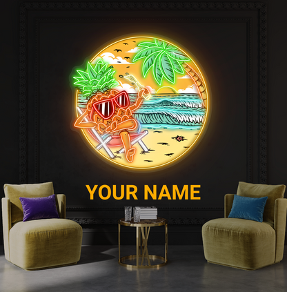 Pineapple Paradise Artwork Led Neon Sign