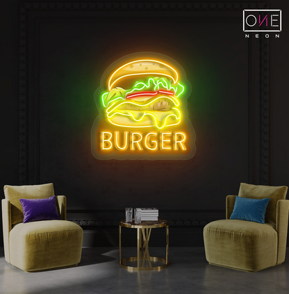 Burger Artwork Led Neon Sign