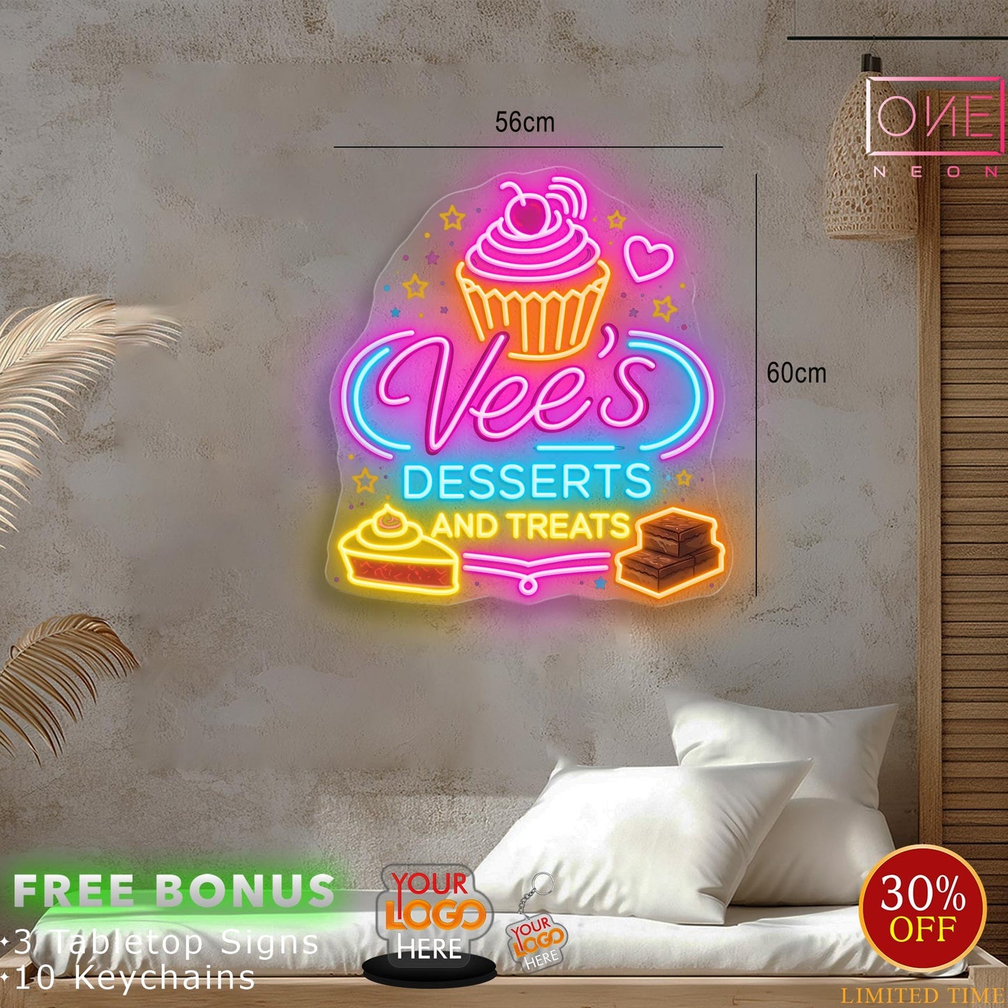 Vee's dessert & treats | LED Neon Sign
