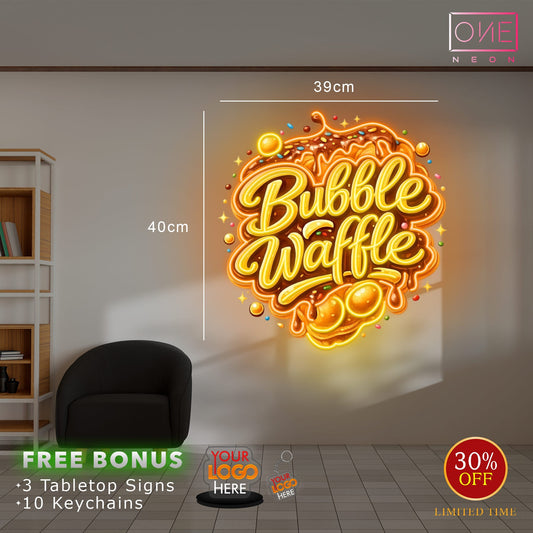 Bubble Waffle & Matcha | LED Neon Sign ( 2 signs)