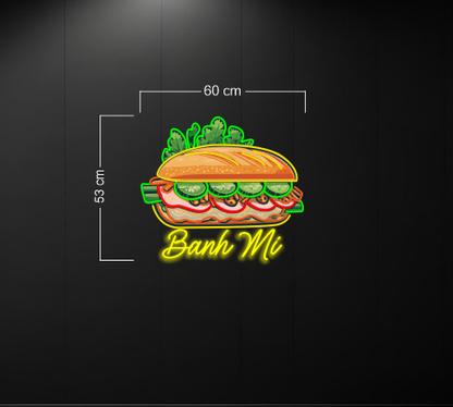 Hamburger + Banh mi+ Fish & chips ( 3 signs) | LED Neon Sign