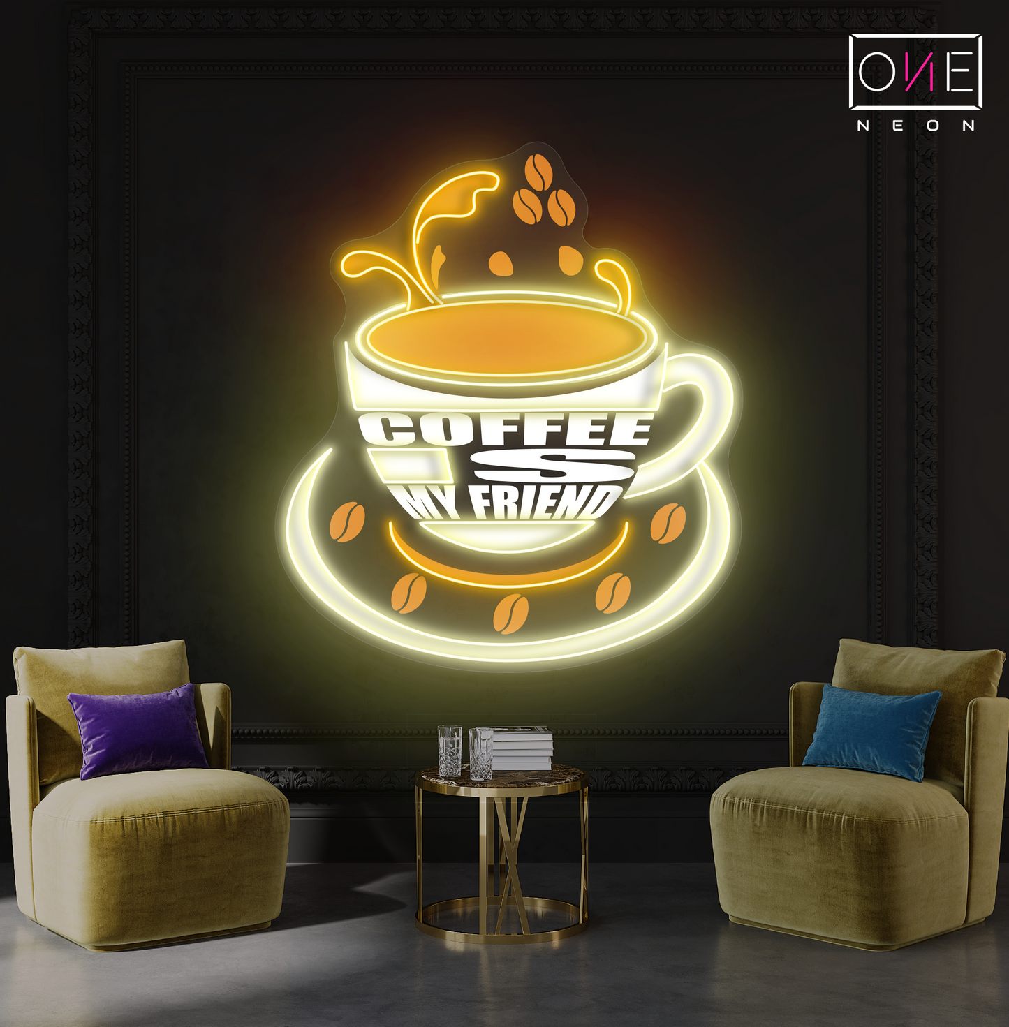 Coffee is My Friend Artwork Led Neon Sign