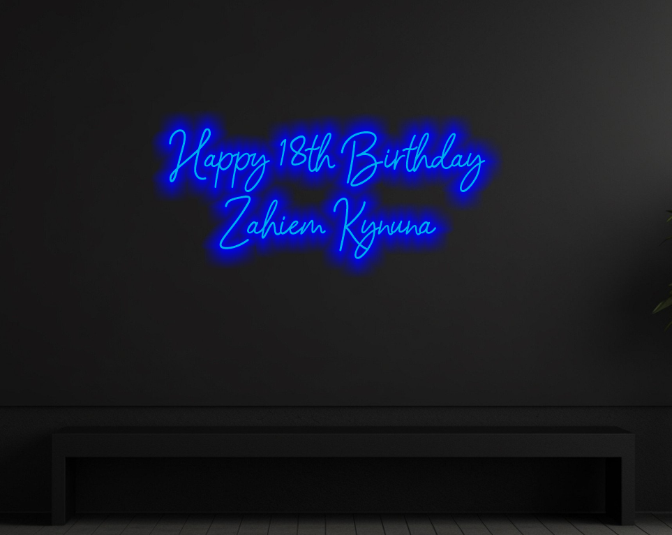 Happy 18th Birthday Zahiem Kynuna | LED Neon Sign