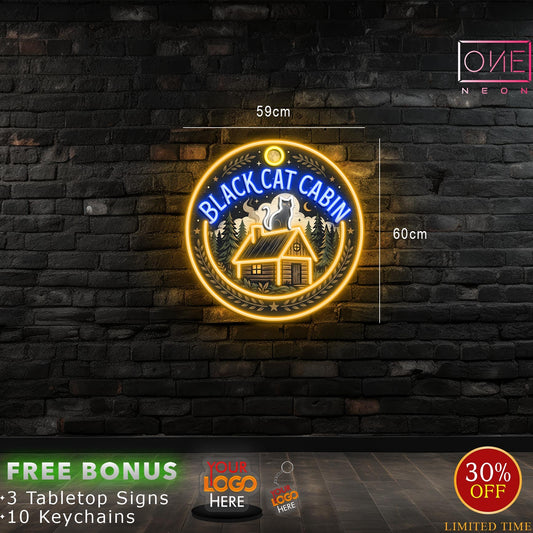 BLACK CAT CABIN | LED Neon Sign