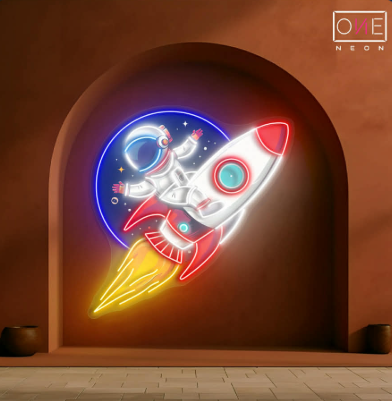 Peacock + Astronaut | LED Neon Sign (3 signs)