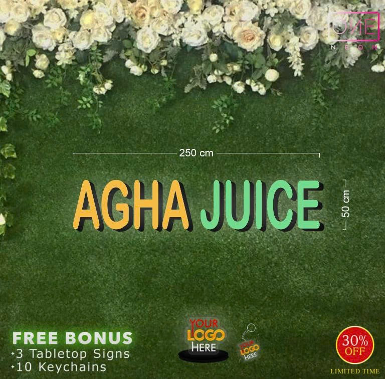 AGHA JUICE | 3D CHANNEL LETTER SIGN