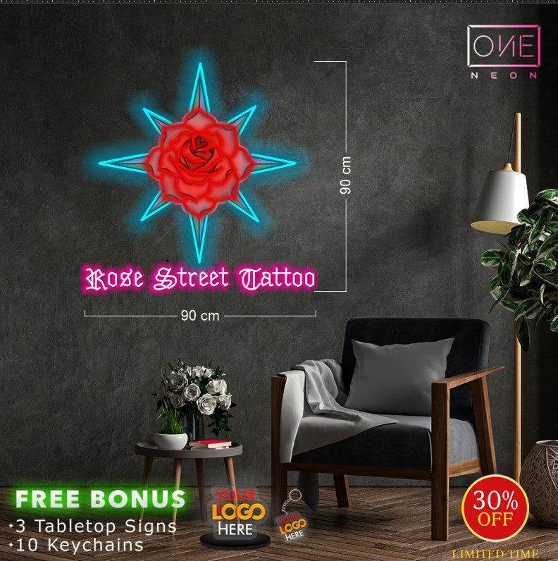 Rose Street Tattoo | LED Neon Sign