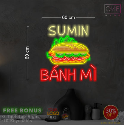 SUMIN BÁNH MÌ + COFFEE | LED Neon Sign (2 signs)