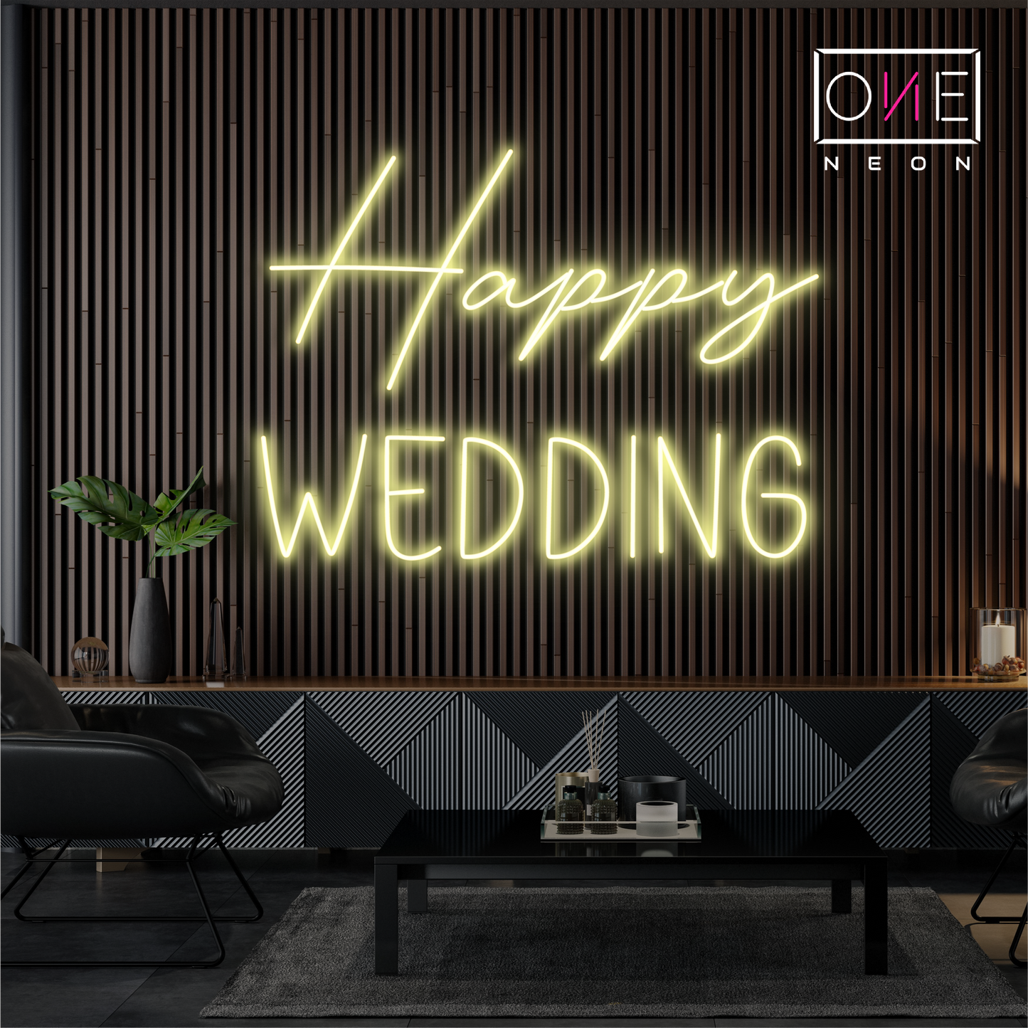 Happy Wedding Led Neon Sign