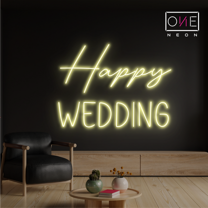 Happy Wedding Led Neon Sign