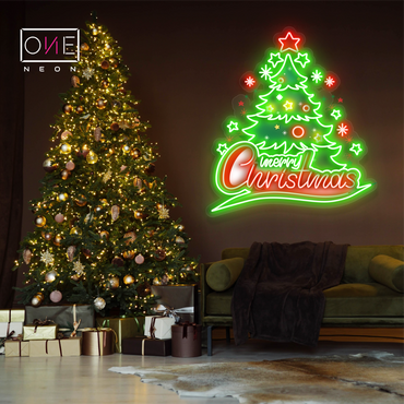 Christmas Tree Artwork Led Neon Sign