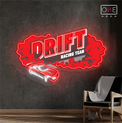 Drift Racing Team Artwork Led Neon Sign