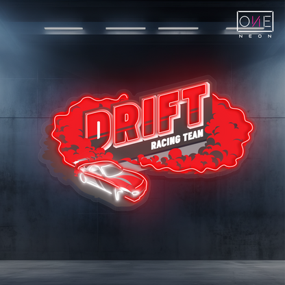 Drift Racing Team Artwork Led Neon Sign