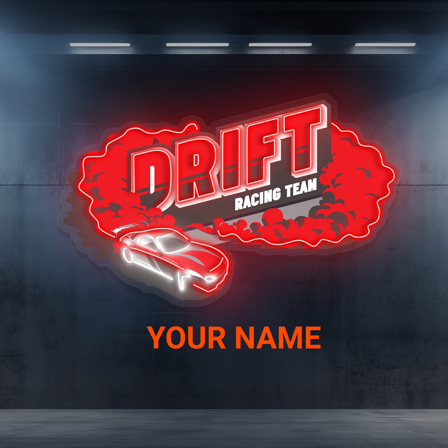 Drift Racing Team Artwork Led Neon Sign