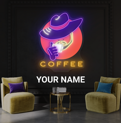 Cowboy Coffee Artwork Led Neon Sign