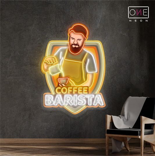 Coffee Barista Artwork Led Neon Sign