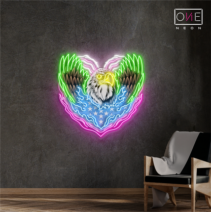 Eagle Heart Artwork Led Neon Sign