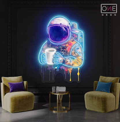 Cosmic Coffee Artwork Led Neon Sign