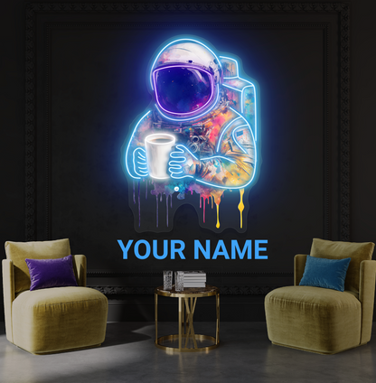 Cosmic Coffee Artwork Led Neon Sign