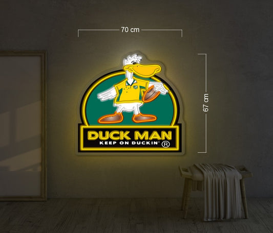 DUCK MAN KEEP ON DUCKIN | LED Neon Sign