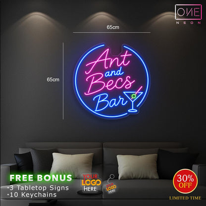 Ant and Becs Bar + HOT WHEELS | LED Neon Sign