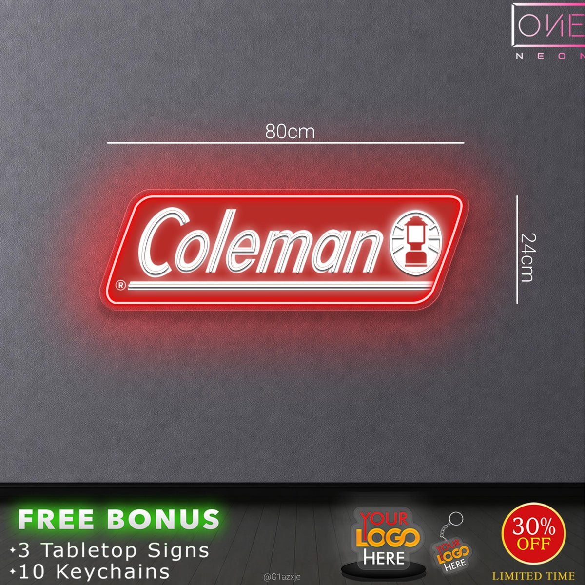 COLEMAN | LED Neon Sign (10 signs)