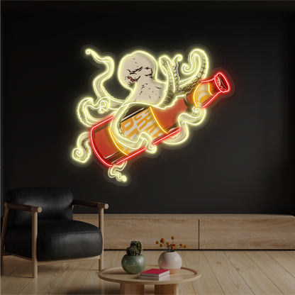 Enseigne au néon à LED Octo Brew Artwork