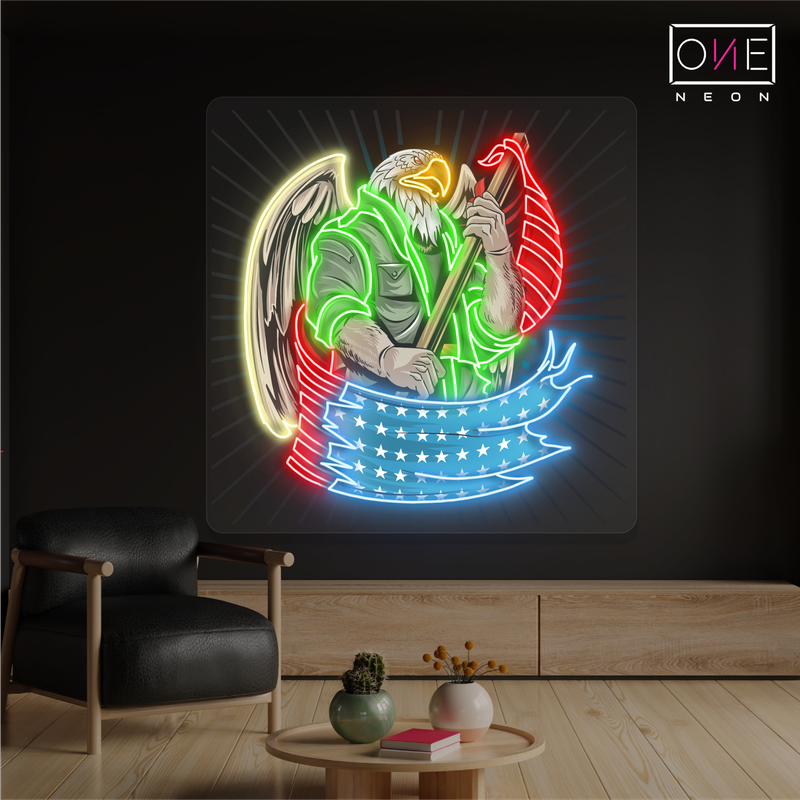 Patriotic Protector Artwork Led Neon Sign