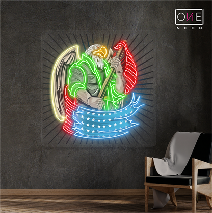 Patriotic Protector Artwork Led Neon Sign