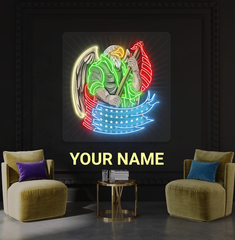 Patriotic Protector Artwork Led Neon Sign