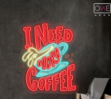 Disave logo+ I need more coffee+ Espressobits ( 3 signs)  | LED Neon Sign